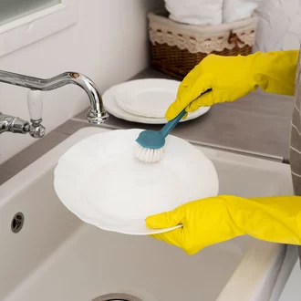 Washing dishes Washing dishes